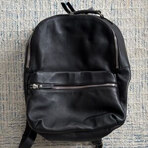 Shinola Detroit Runwell Backpack Bag Mens Black Leather Adjustable Commuter Tote